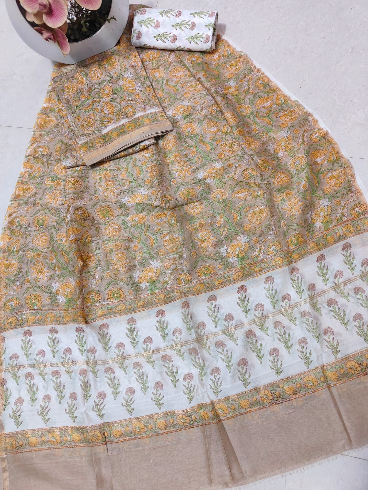 Chanderi - Suit Set floral