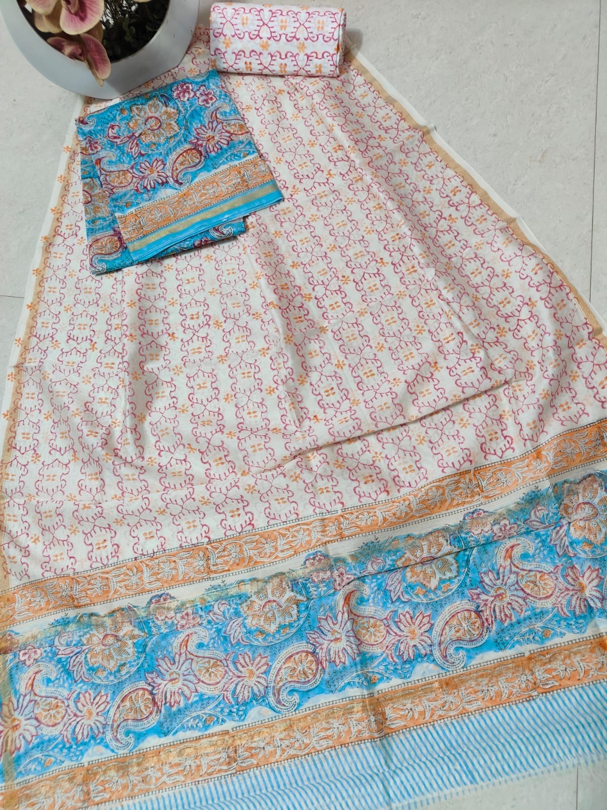 Chanderi - Suit Set floral