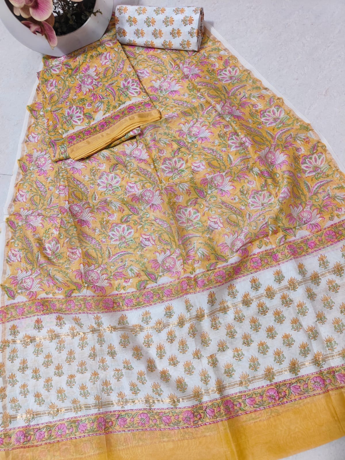 Chanderi - Suit Set floral