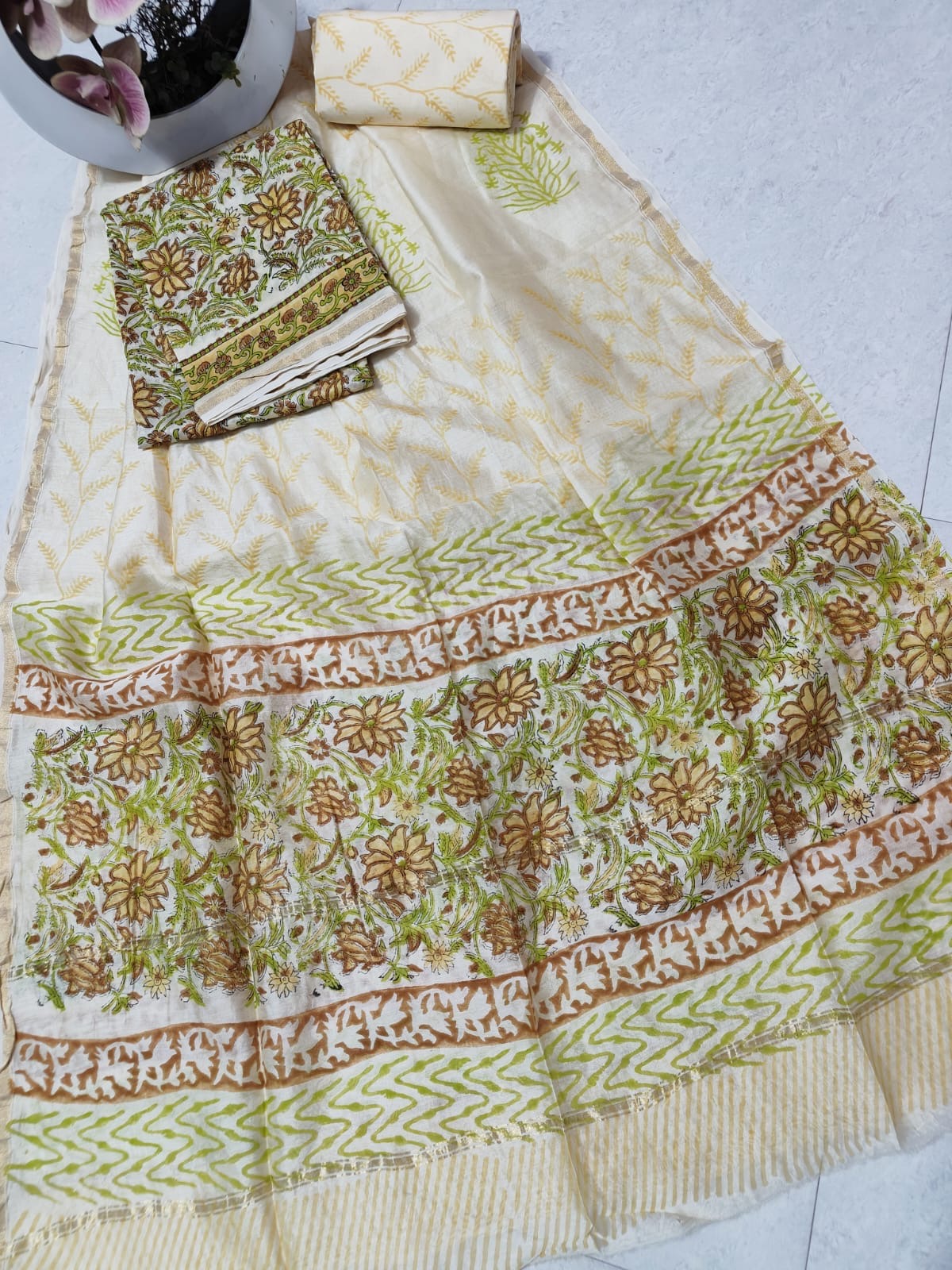 Chanderi - Suit Set floral