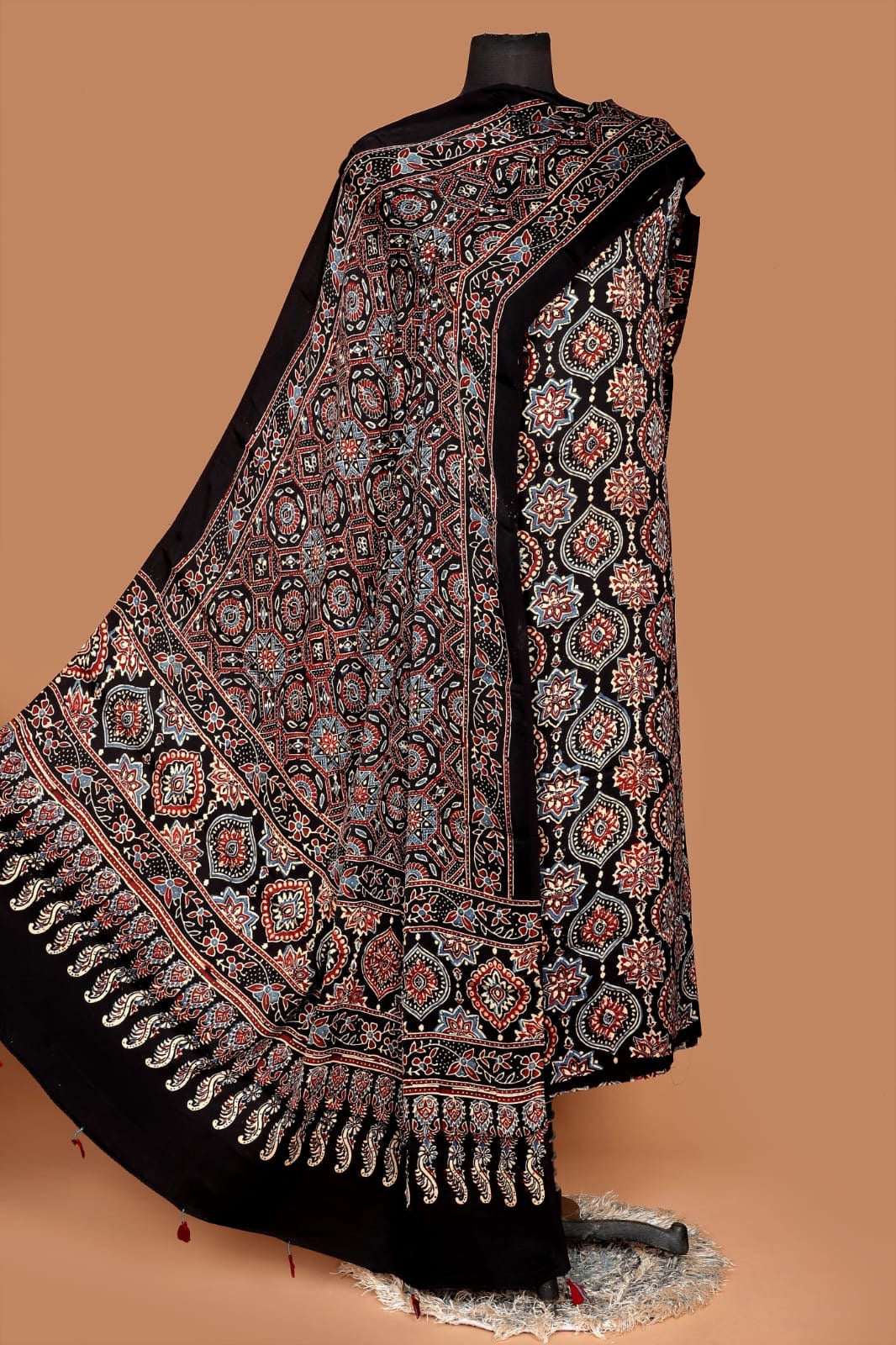 Ajrakh Print on Pure Modal Silk