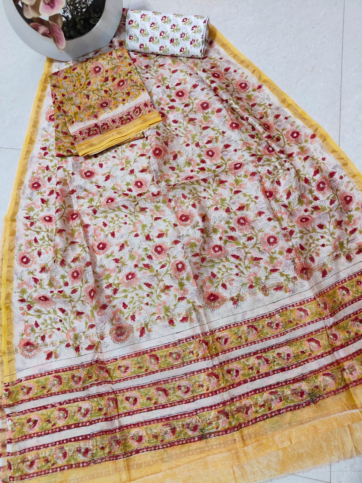 Chanderi - Suit Set floral