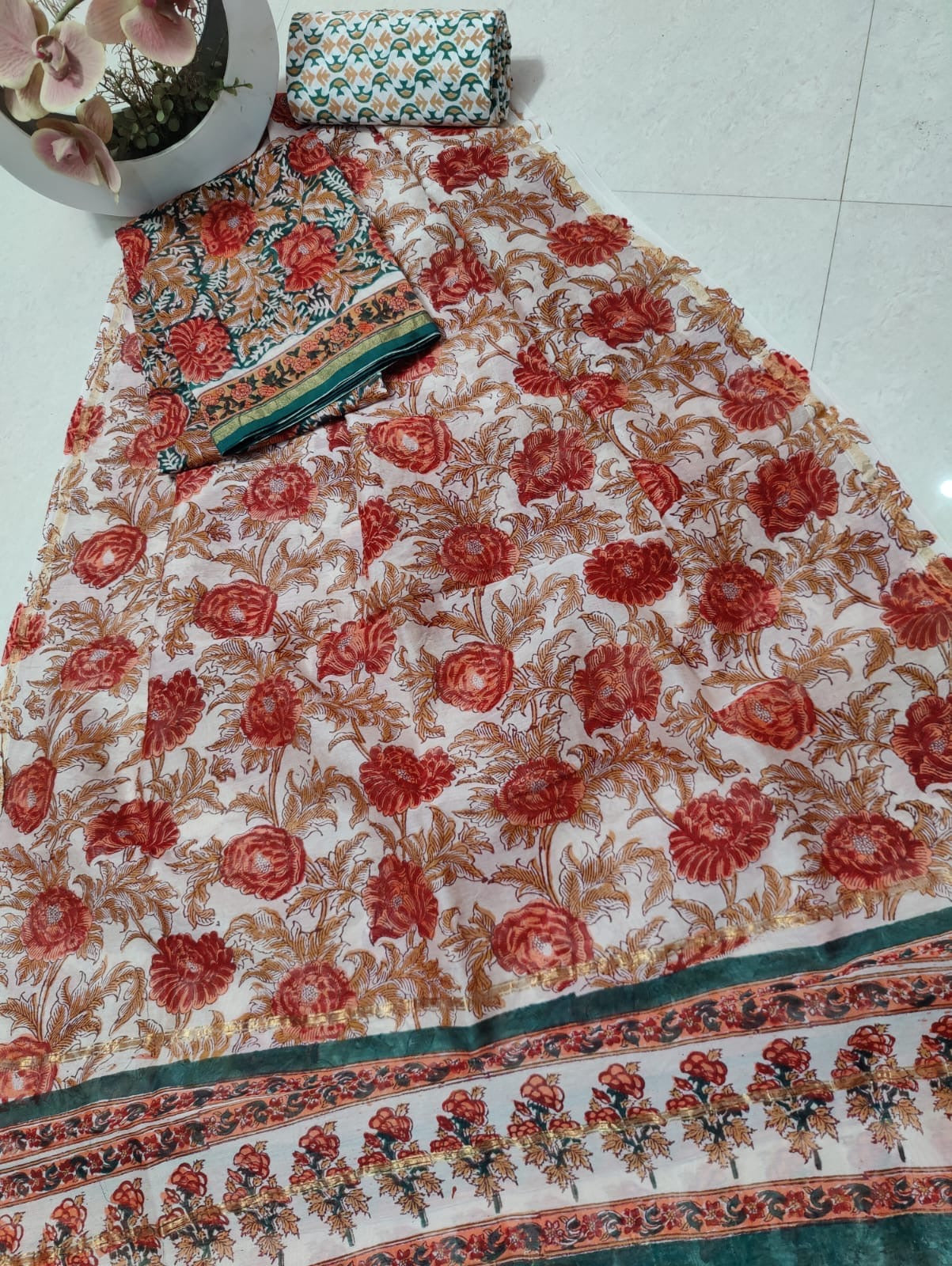 Chanderi - Suit Set floral