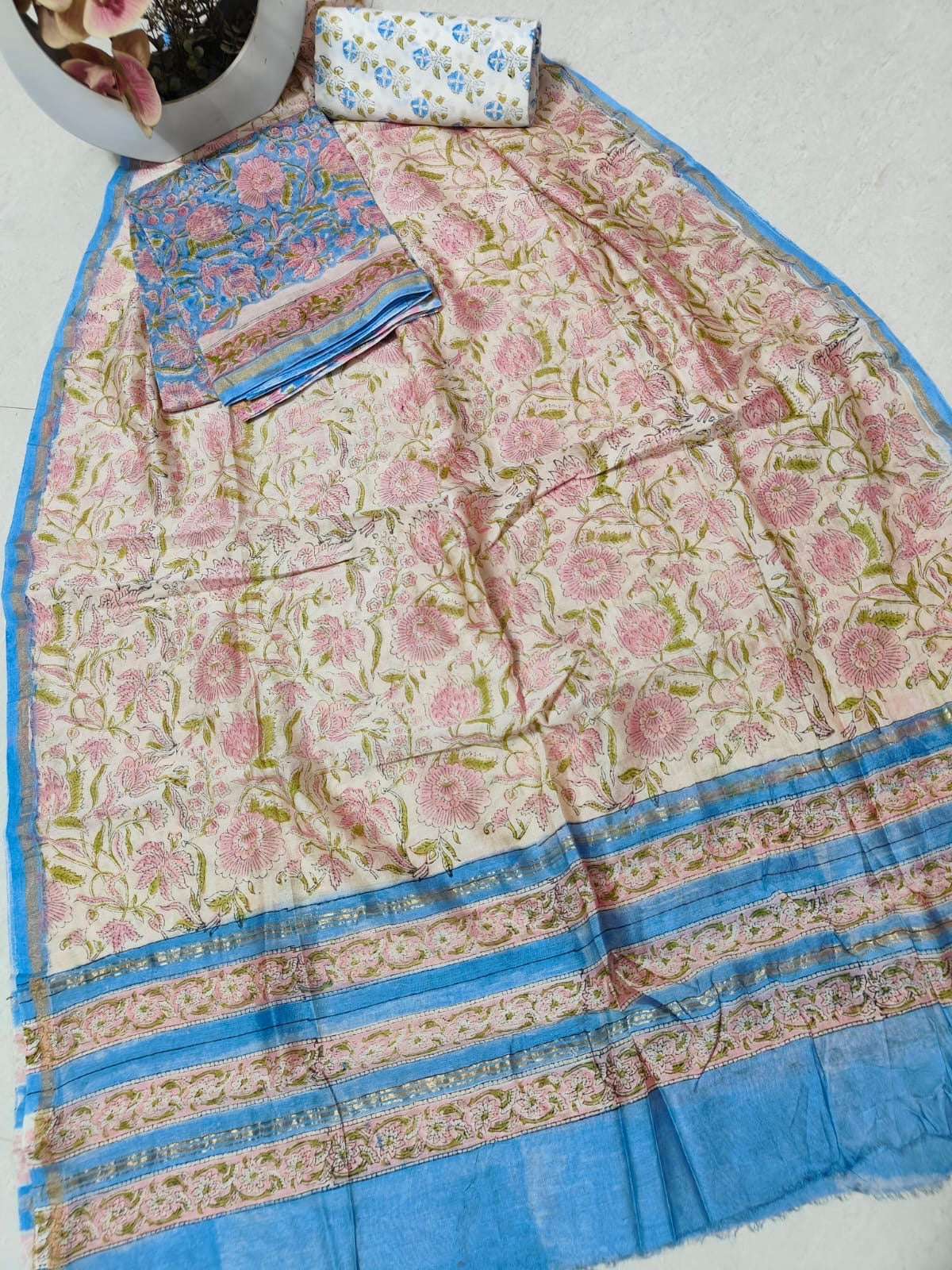 Chanderi - Suit Set floral