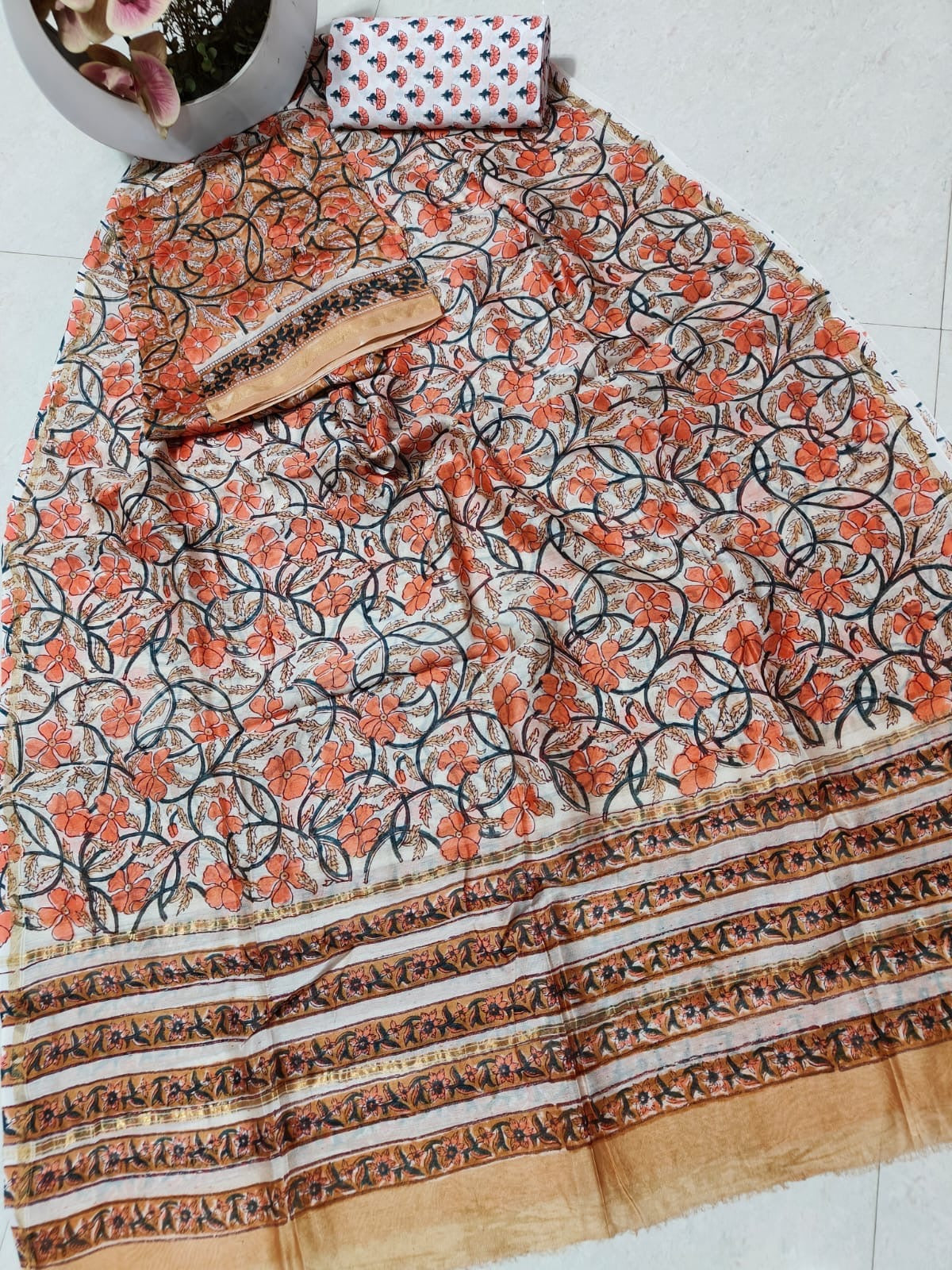 Chanderi - Suit Set floral