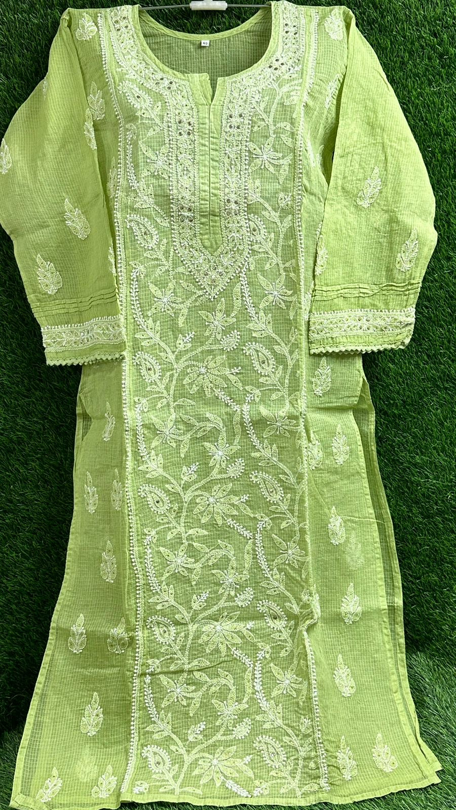 Kota Doria Chikankari Kurtis Readymade