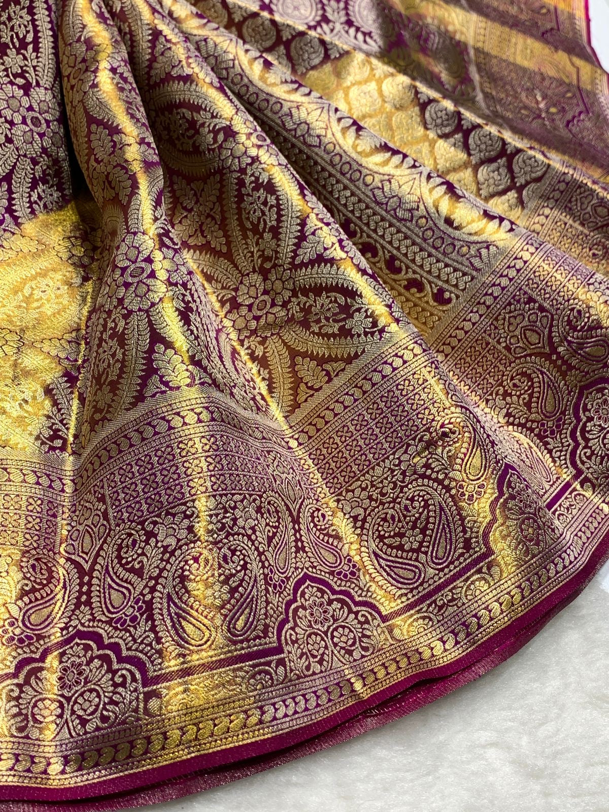 Bridal Kanjivaram Golden and Maroon