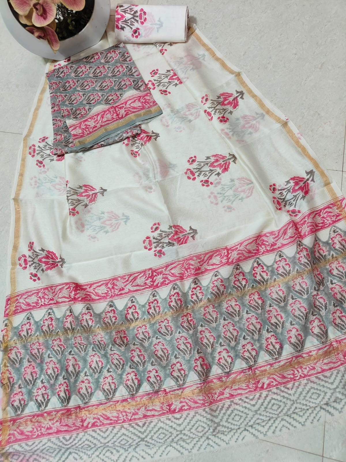 Chanderi - Suit Set floral