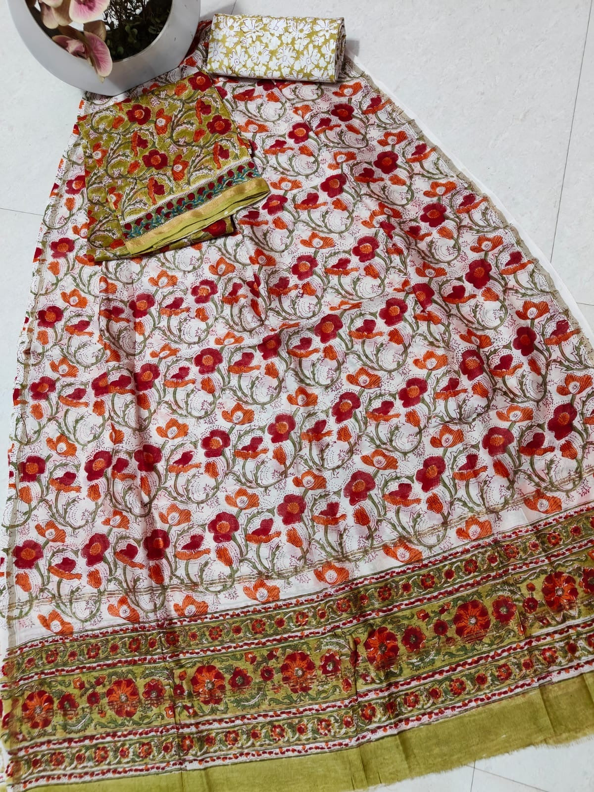 Chanderi - Suit Set floral