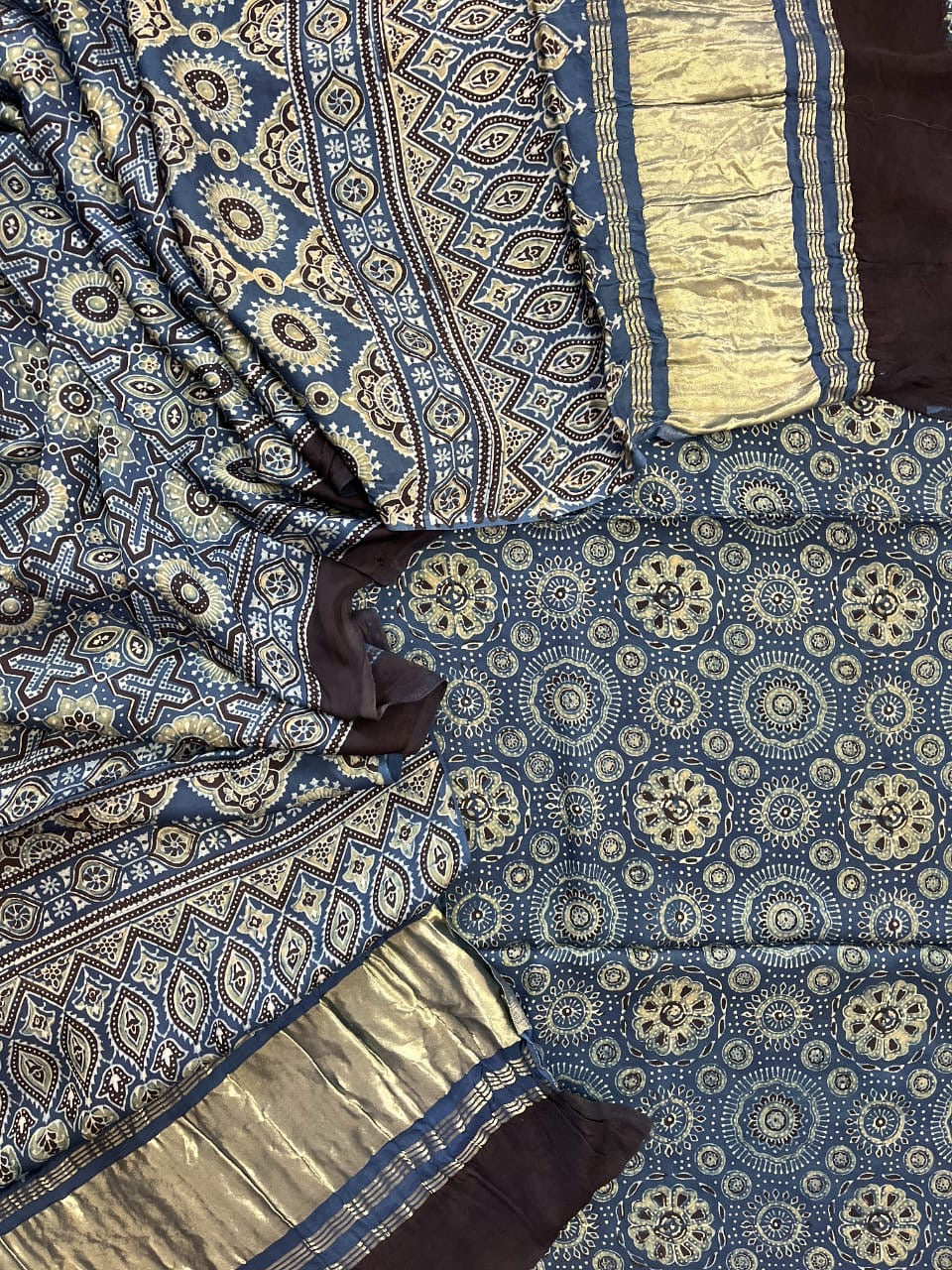 Ajrakh Print Modal Silk Dress Material