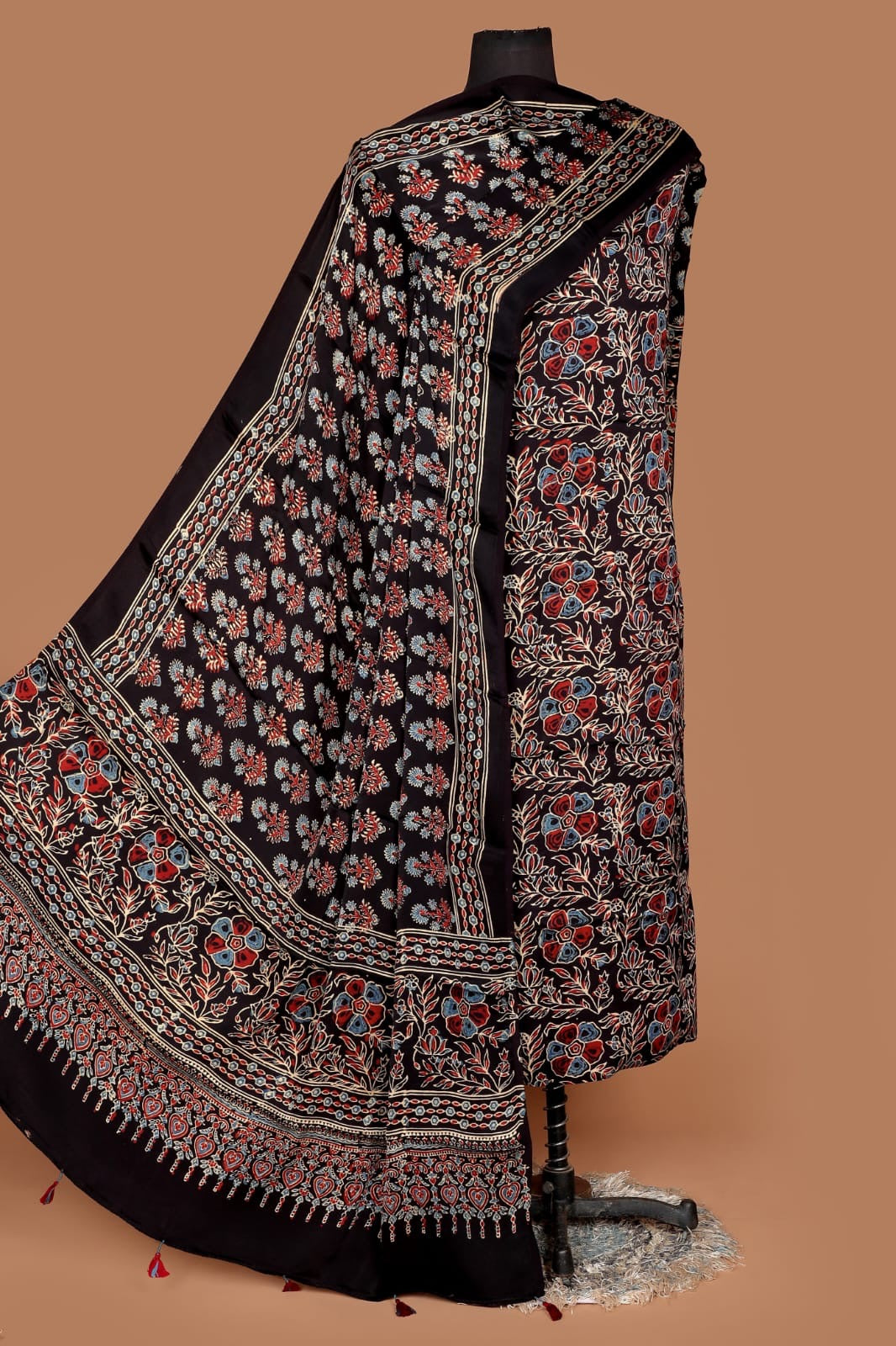 Ajrakh Print on Pure Modal Silk