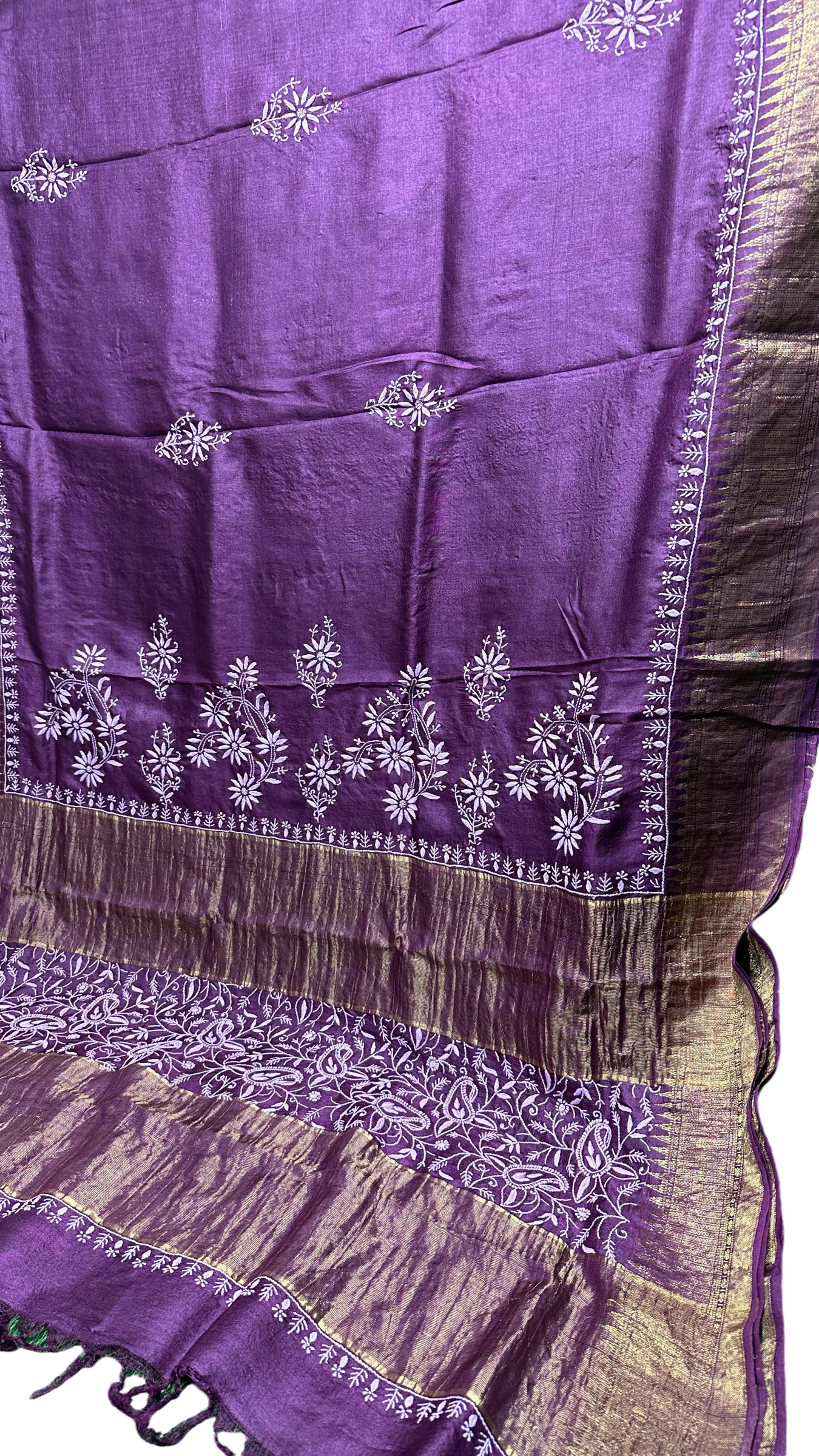 Tussar Silk Chikankari Saree