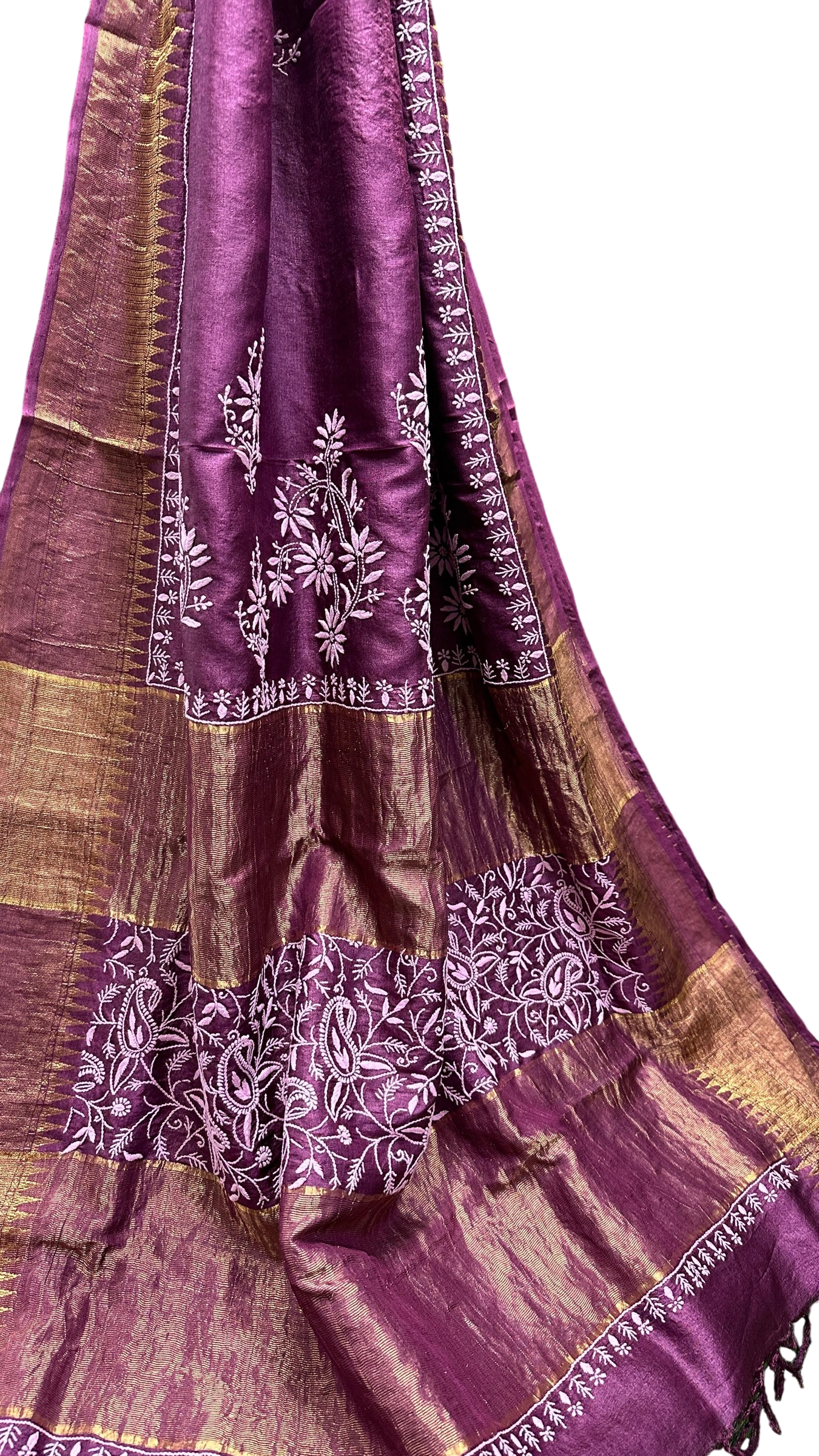 Tussar Silk Chikankari Saree