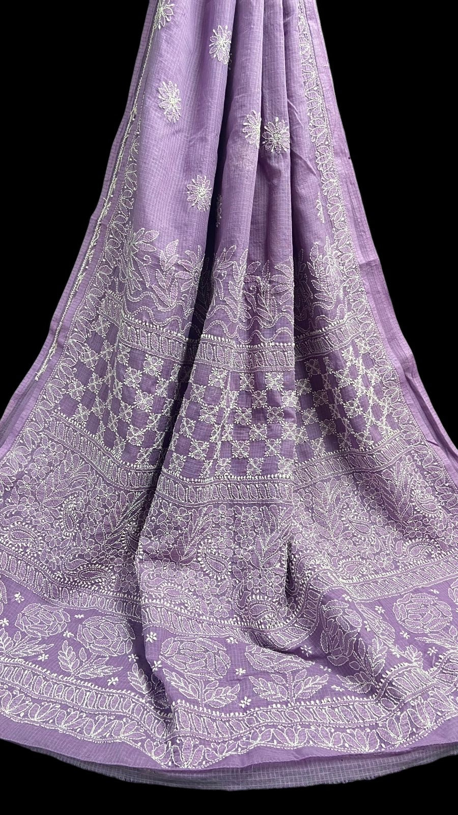 Chikankari Kota Saree (without blouse)