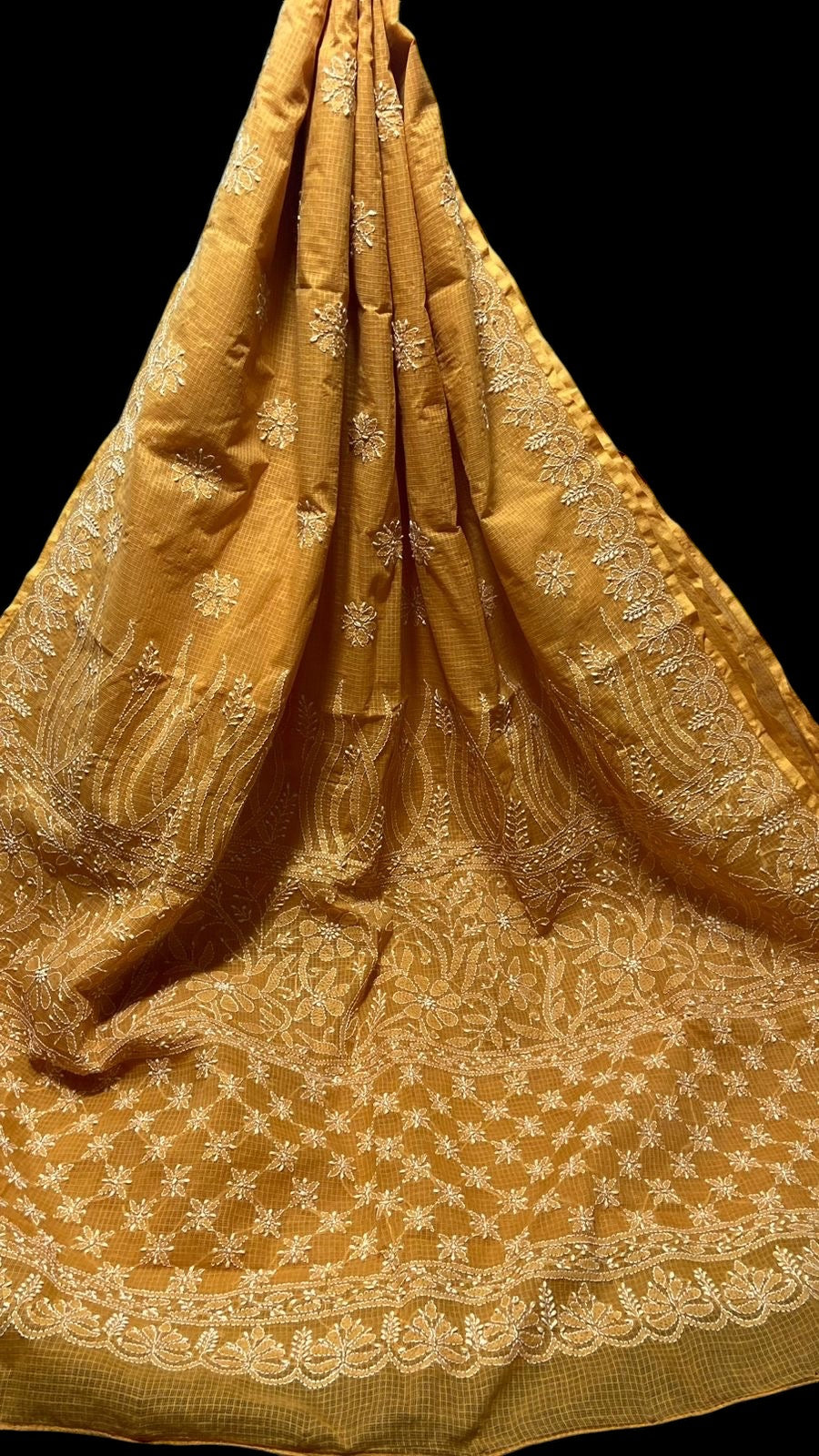 Chikankari Kota Saree (without blouse)