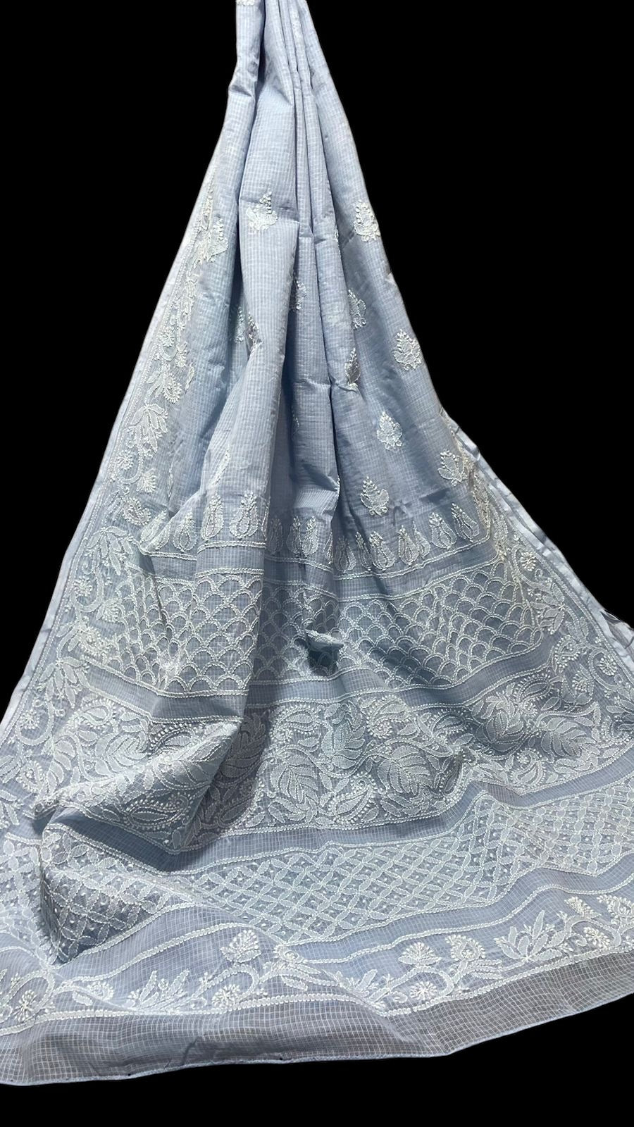 Chikankari Kota Saree (without blouse)