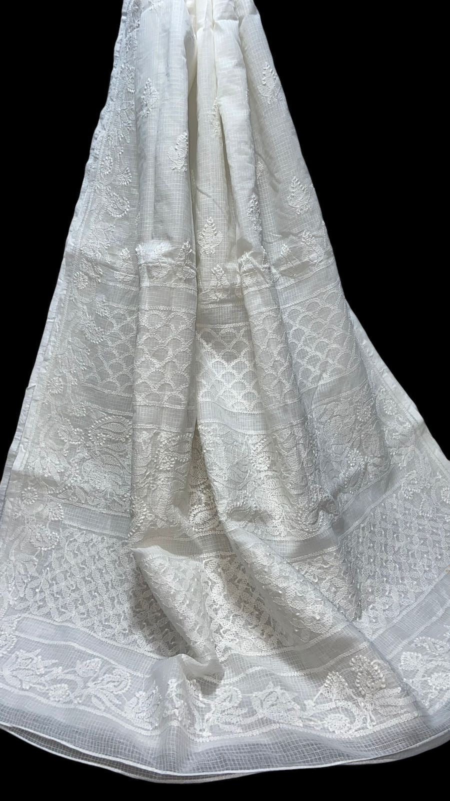 Chikankari Kota Saree (without blouse)