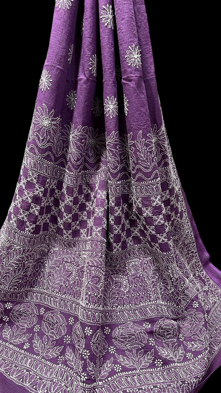 Chikankari Kota Saree (without blouse)