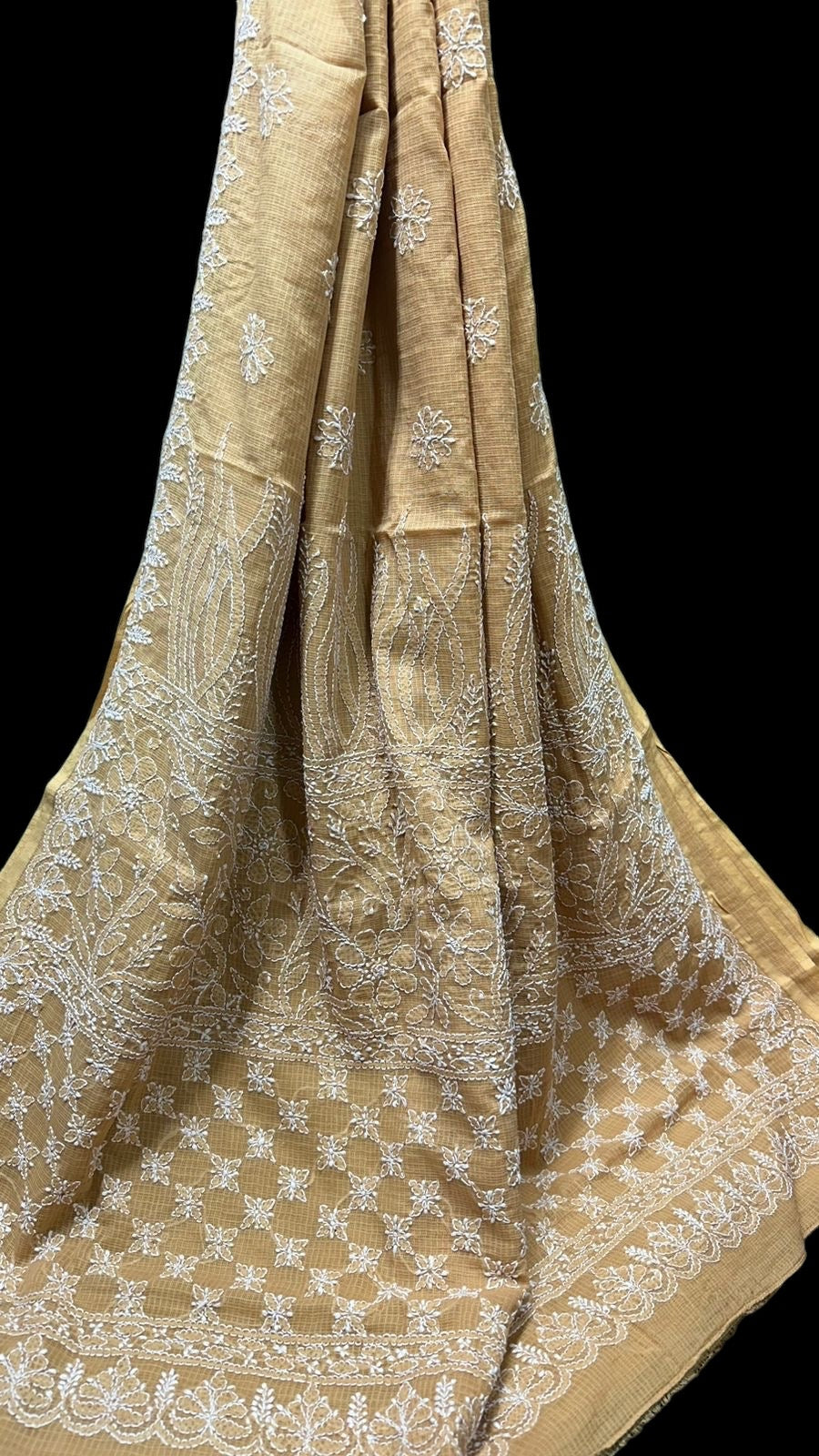 Chikankari Kota Saree (without blouse)