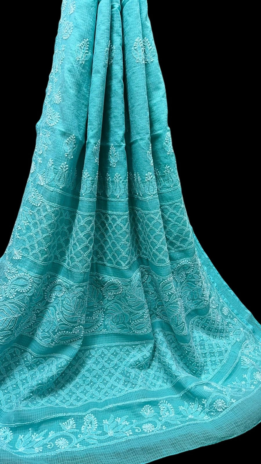 Chikankari Kota Saree (without blouse)