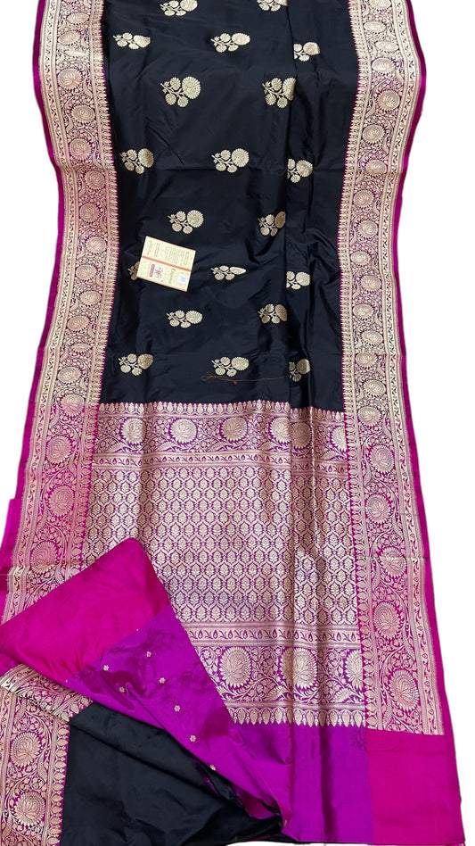 Black Banarasi Silk Saree