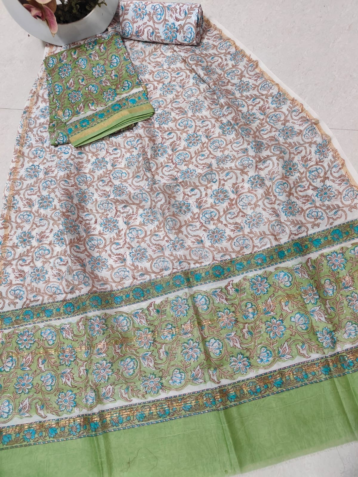 Chanderi - Suit Set floral