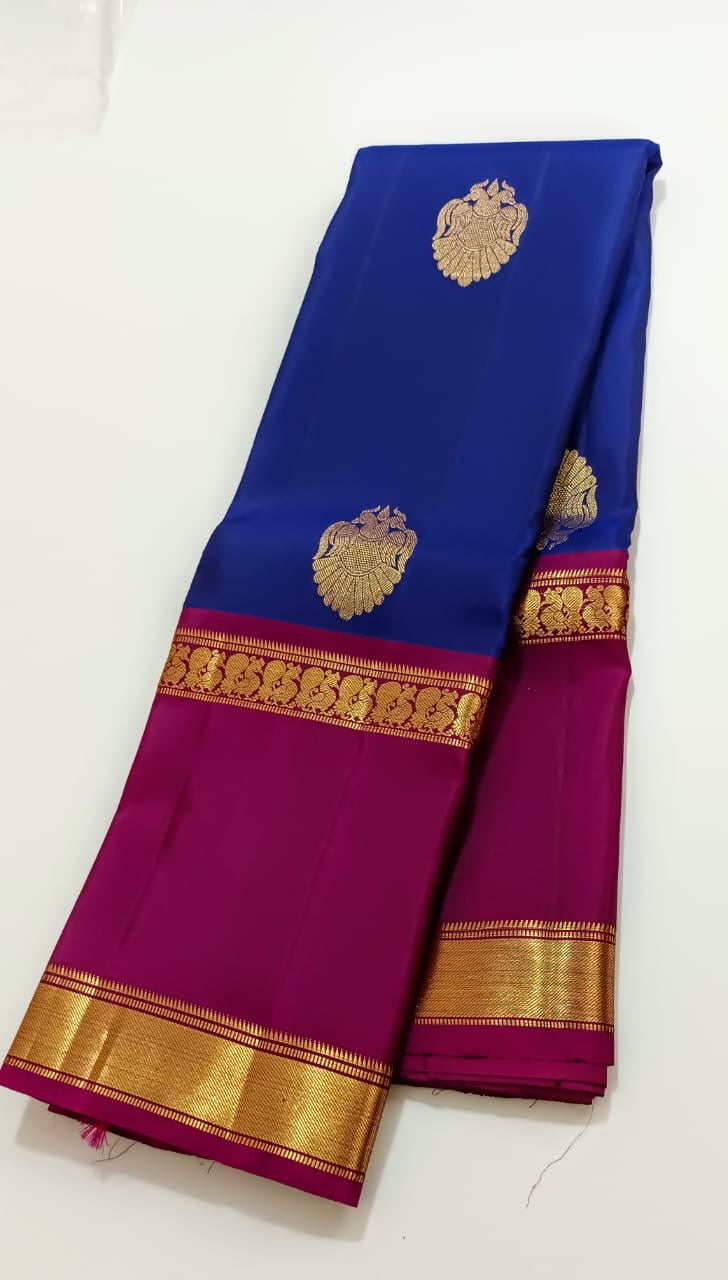 Dark Violet Kanjivaram Silk - Maha nati Saree