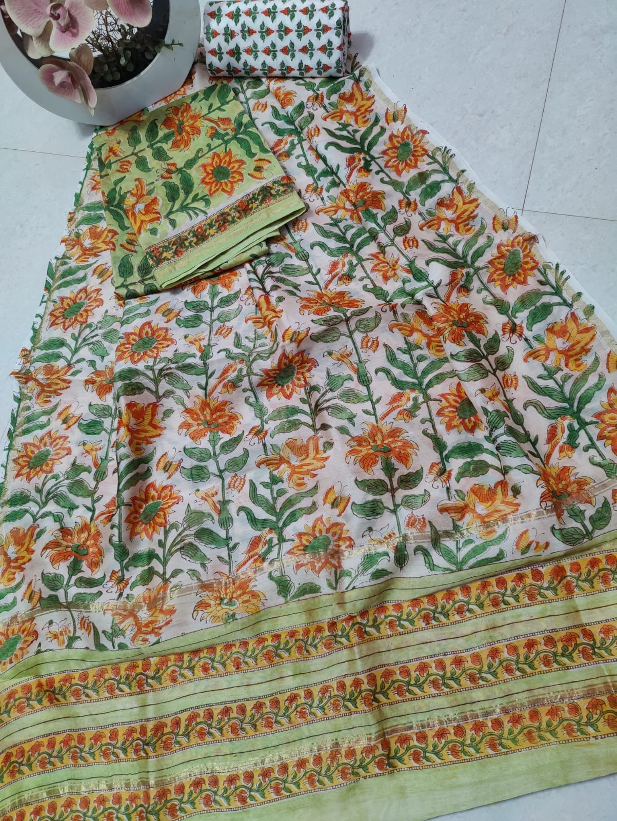 Chanderi - Suit Set floral