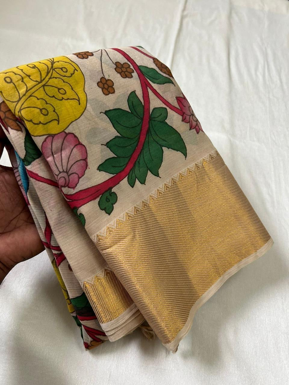 Pen Kalamkari Silk Saree