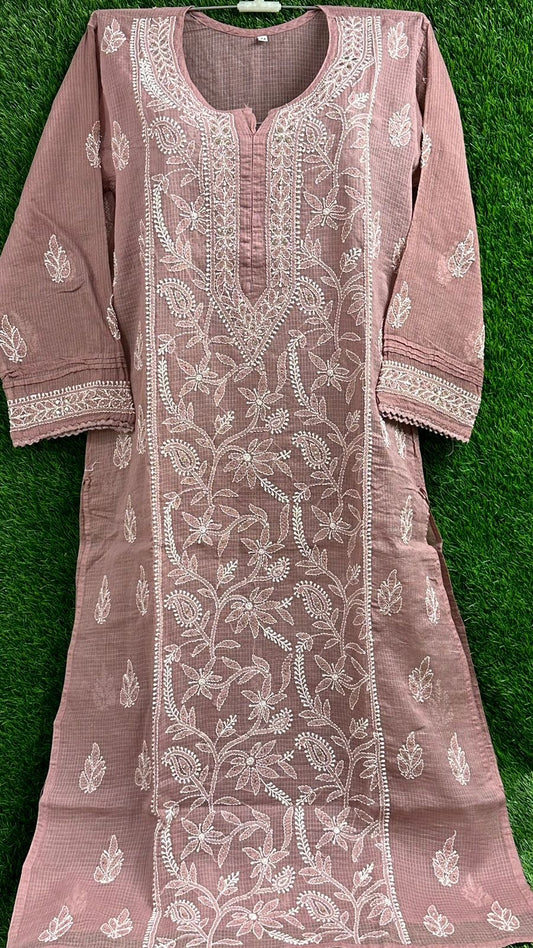 Kota Doria Chikankari Kurtis Readymade