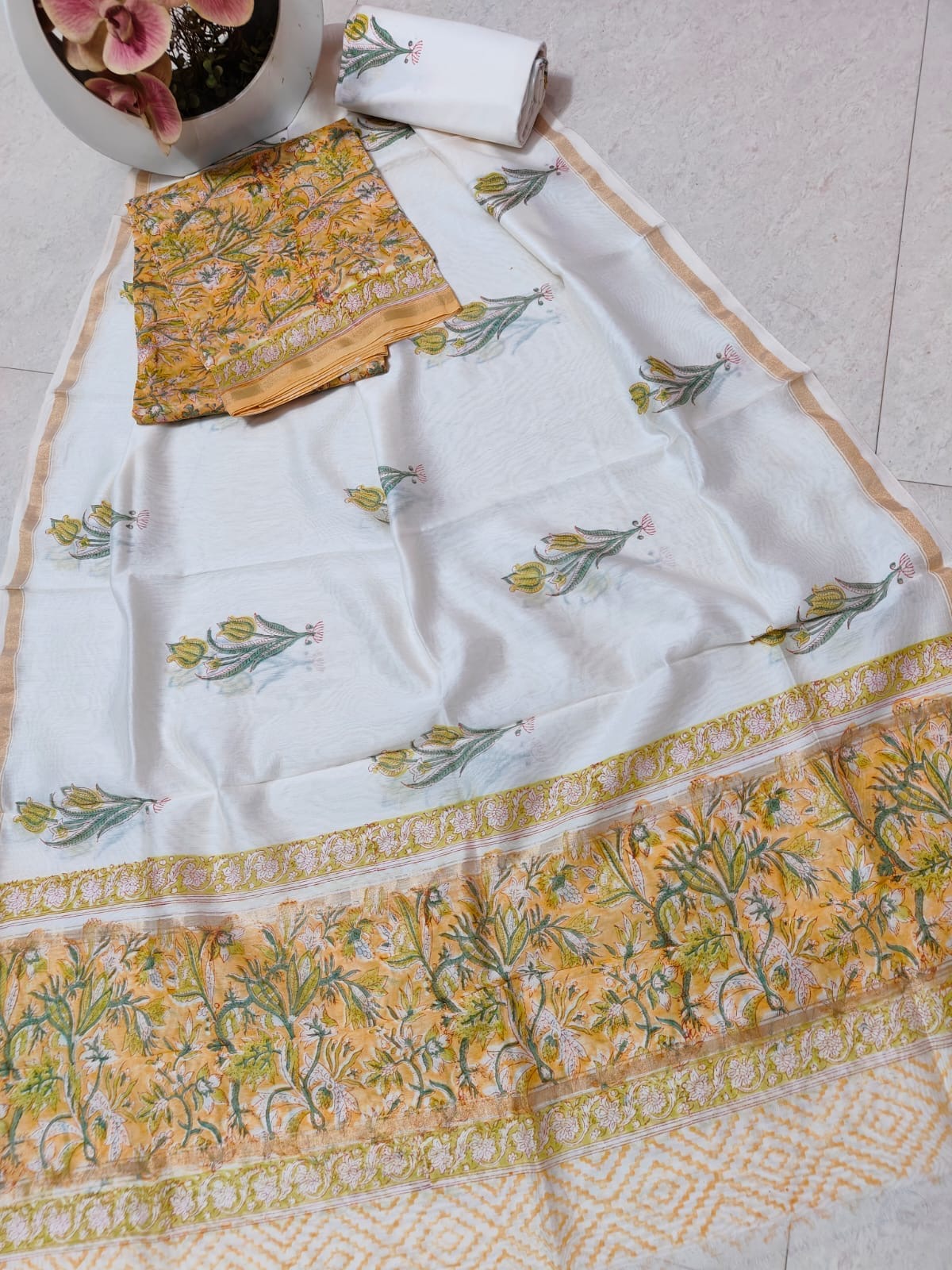 Chanderi - Suit Set floral