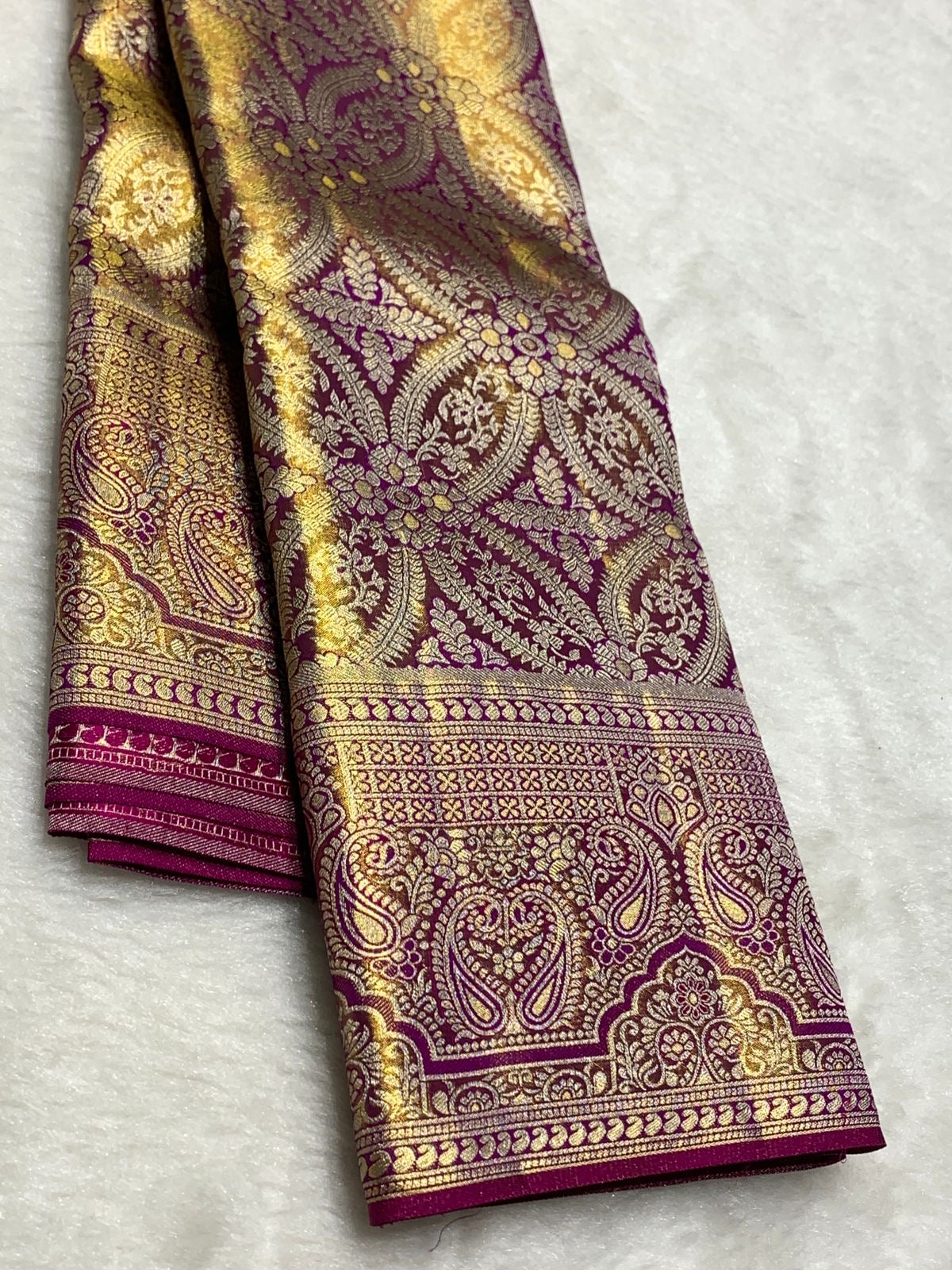 Bridal Kanjivaram Golden and Maroon