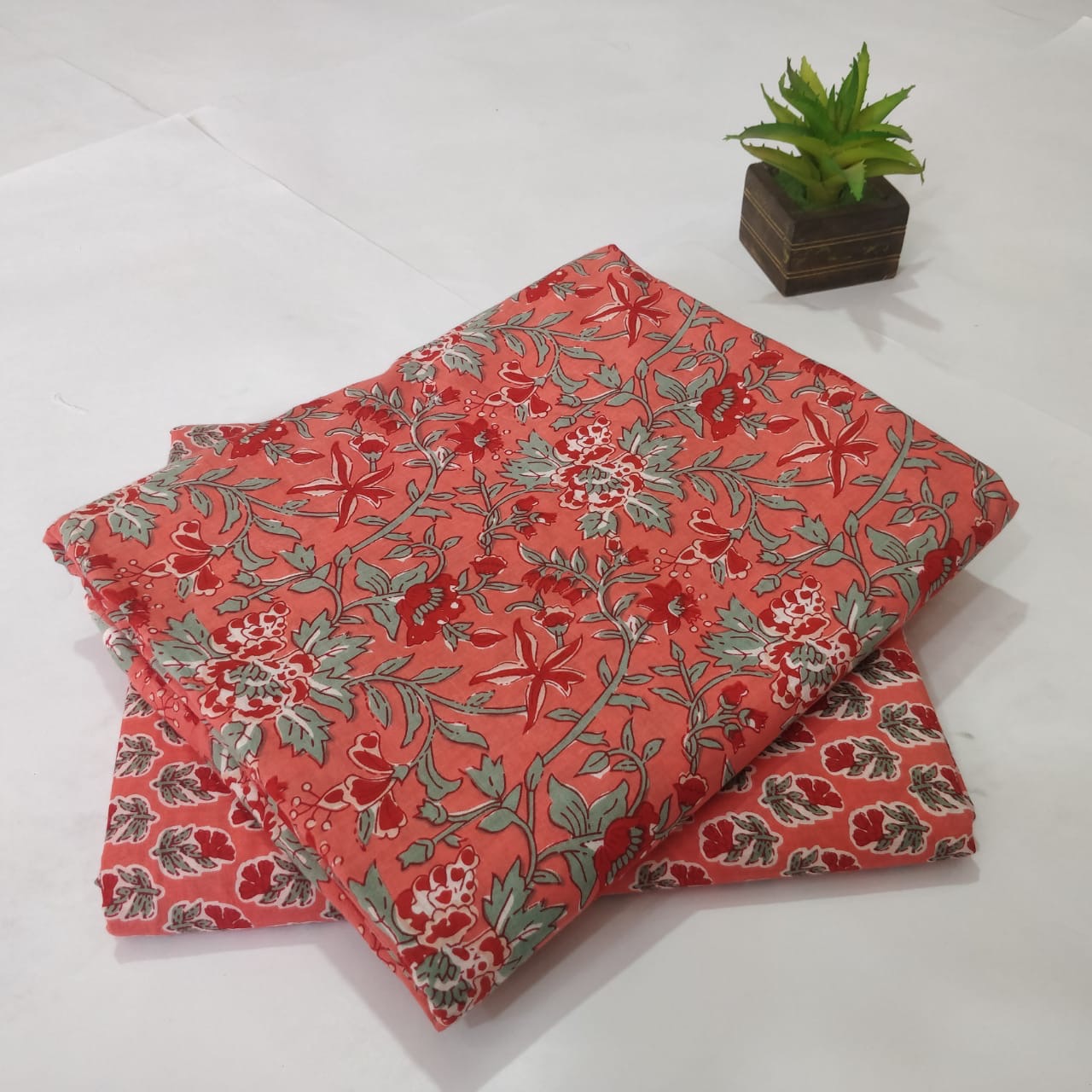 Handblock Bagru Print - Fabric Top and Bottom