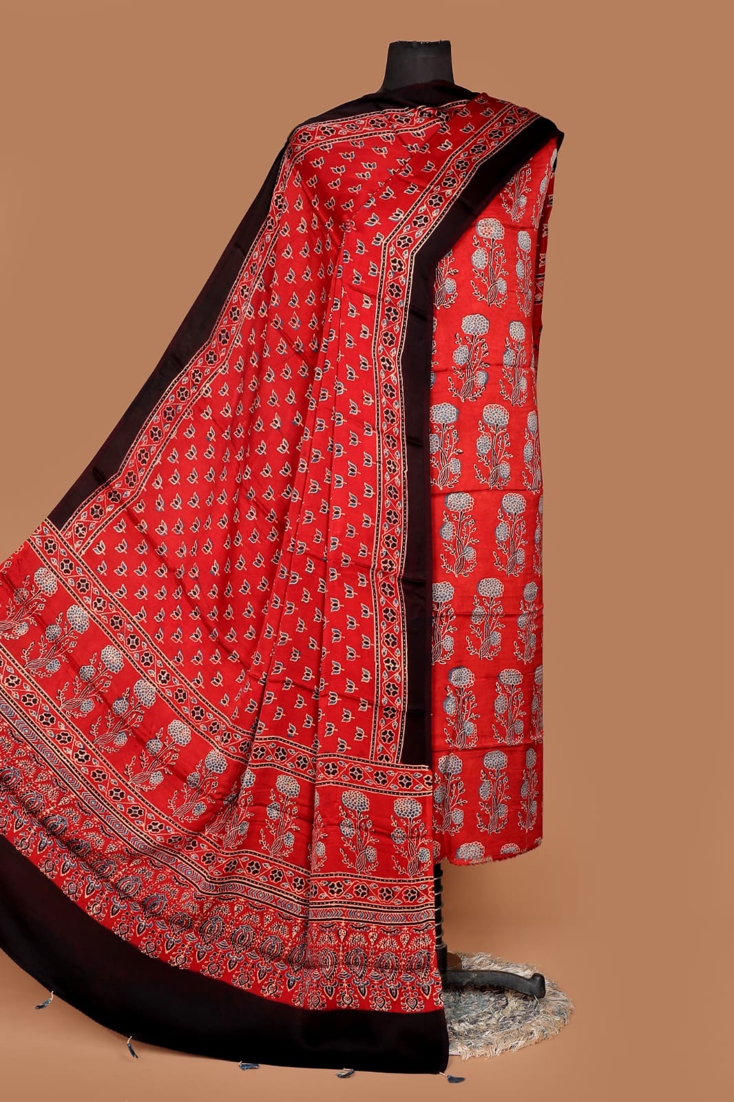 Ajrakh Print on Pure Modal Silk