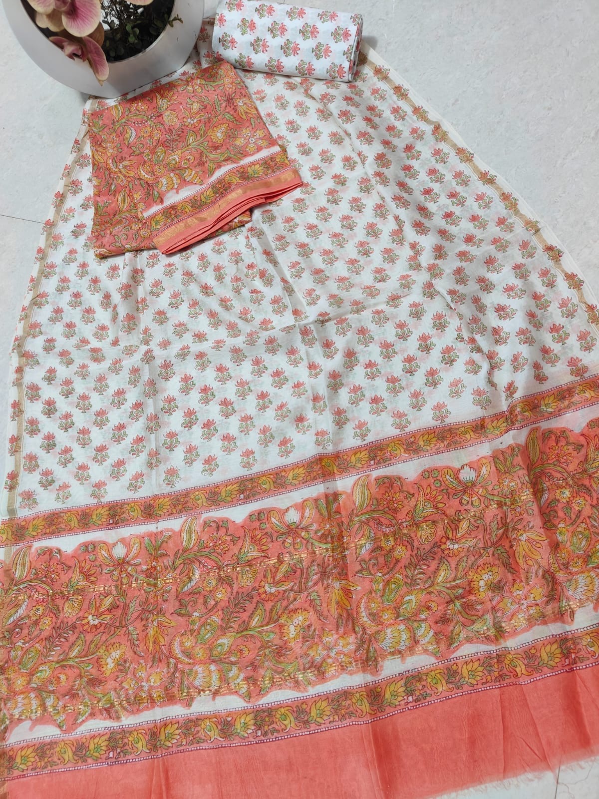 Chanderi - Suit Set floral