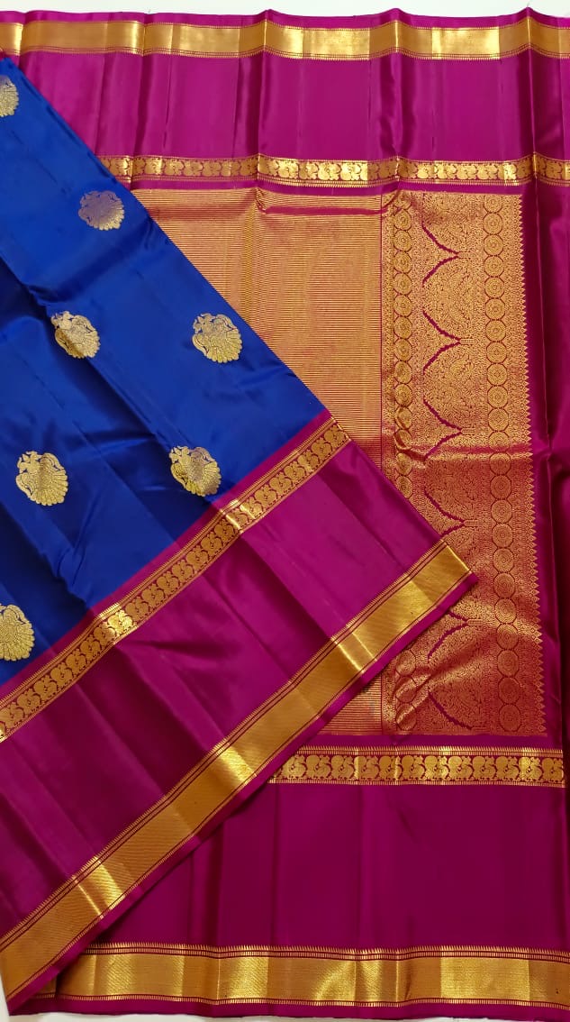 Dark Violet Kanjivaram Silk - Maha nati Saree