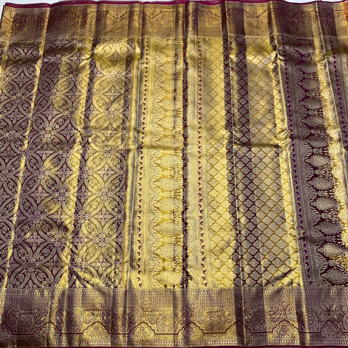 Bridal Kanjivaram Golden and Maroon