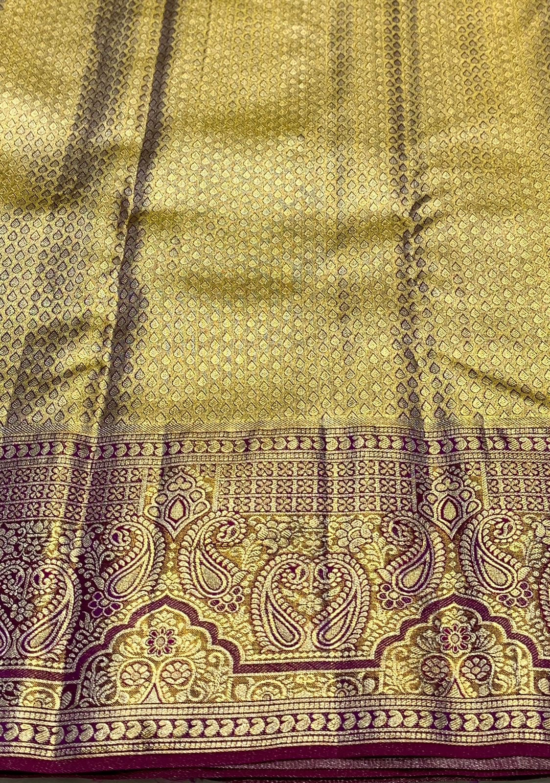 Bridal Kanjivaram Golden and Maroon