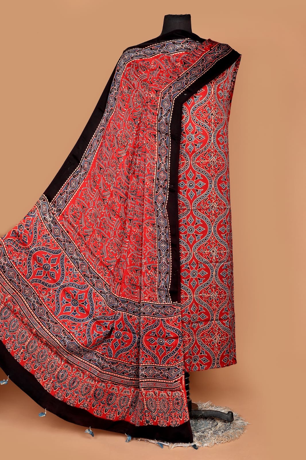 Ajrakh Print on Pure Modal Silk