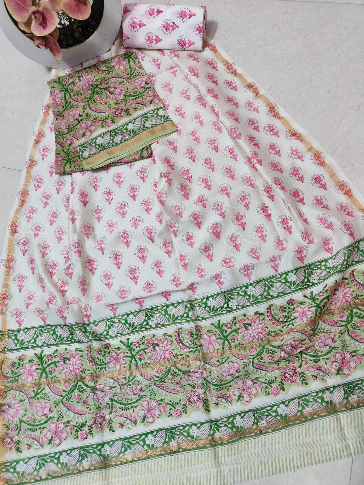 Chanderi - Suit Set floral